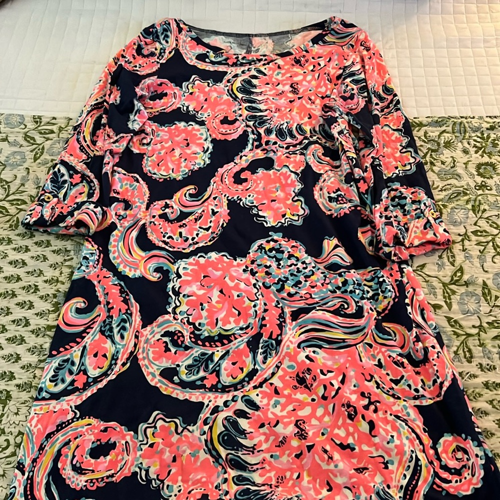 Size large LP paisley 3/4 sleeve dress